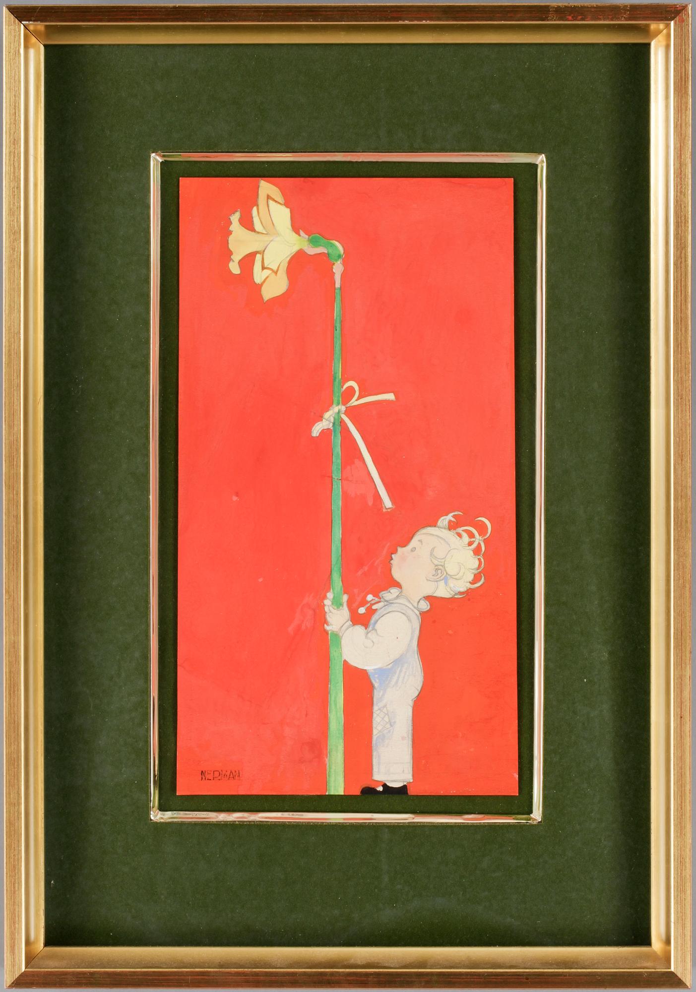 EINAR NERMAN, akvarell, sign.