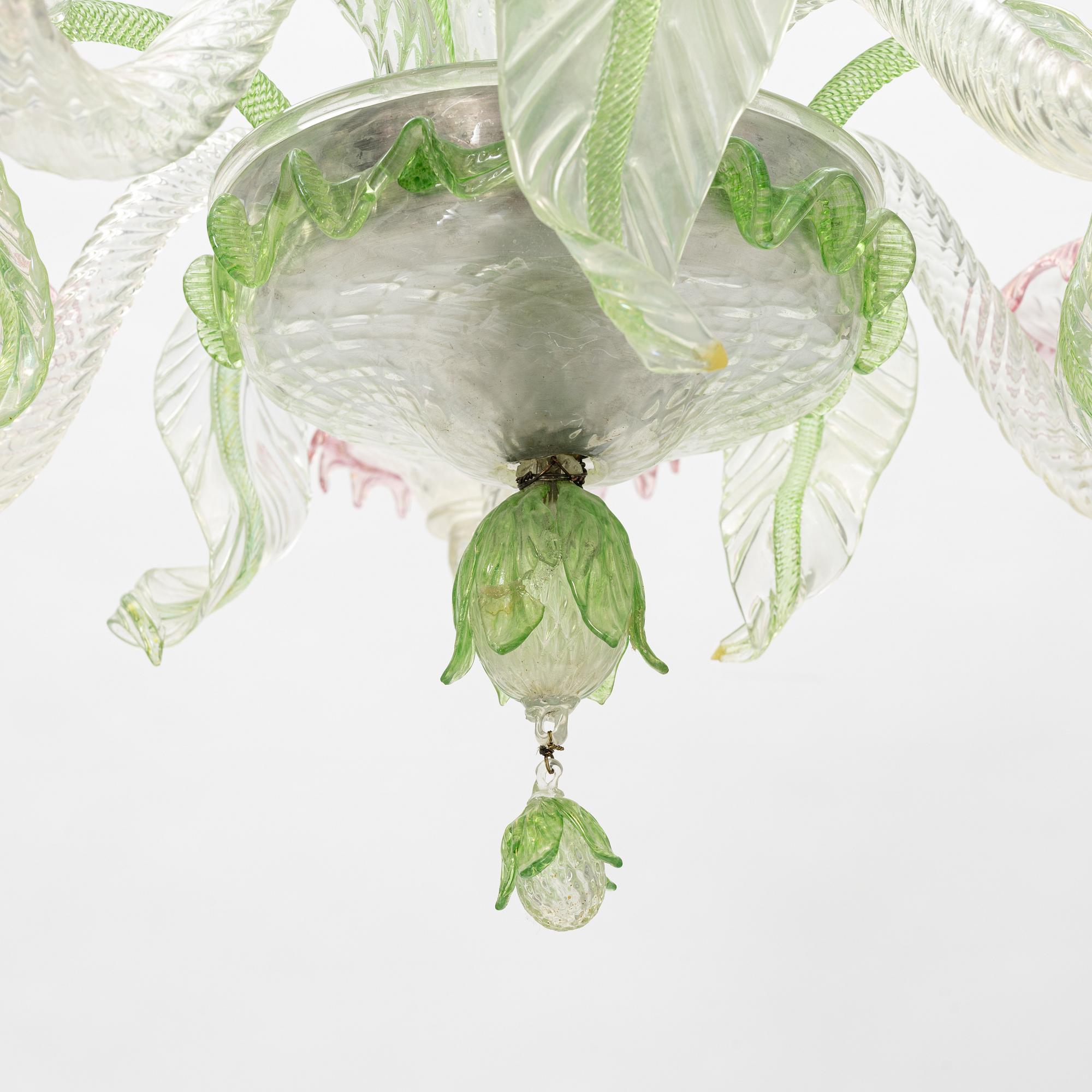 A Venetian style chandelier, mid 20th Century.