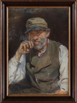 ALF WALLANDER, pastell, signerad och daterad 1890?.