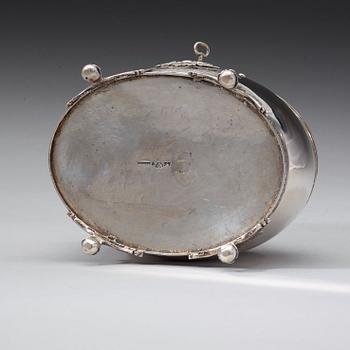 A Swedish 19th century silver sugar-casket, marks of Henrik Christoffer Klint d y, Stockholm 1817.