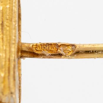 Björn Weckström, örhängen "Thai", 18K guld med briljantslipade diamanter. Lapponia.