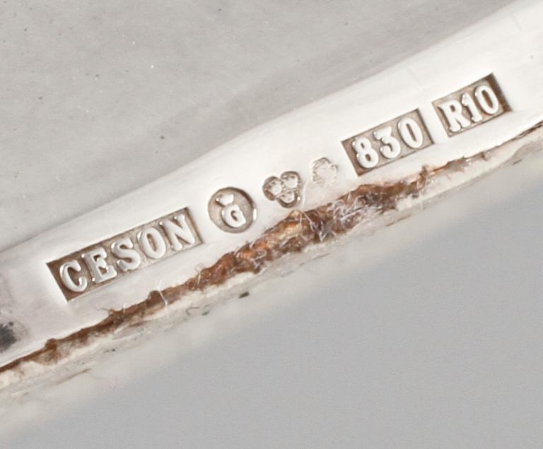 LJUSSTAKAR, 3 st, silver, Ceson, Göteborg, 1991.