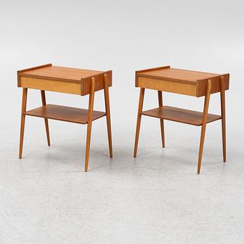 Pair of bedside tables, Carlströms & Co, Furniture Factory, Bjärnum, 1950's/60's.