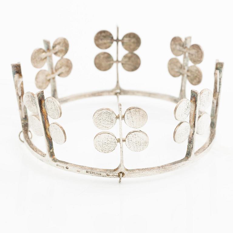 PA Lundahl-Terrs, a bridal crown, sterling silver, Växjö 1965.