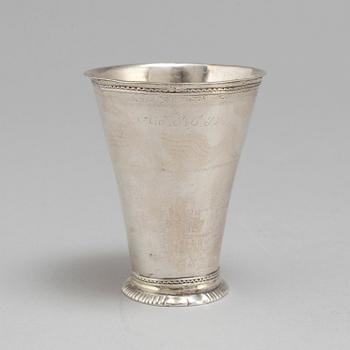 A Swedish 18th century silver beaker, mark of Johan Wasserman, Lindesberg, Sweden  1761.