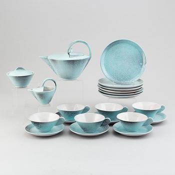 A 15-piece ceramic tea/coffee service, signed Tokio, second half of the 20th Century.