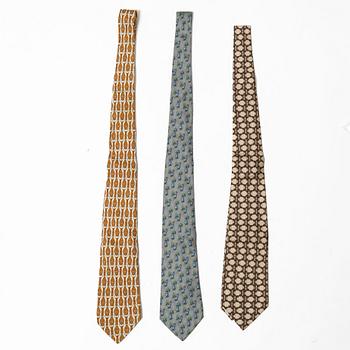 Hermès, ties, 3 pcs.