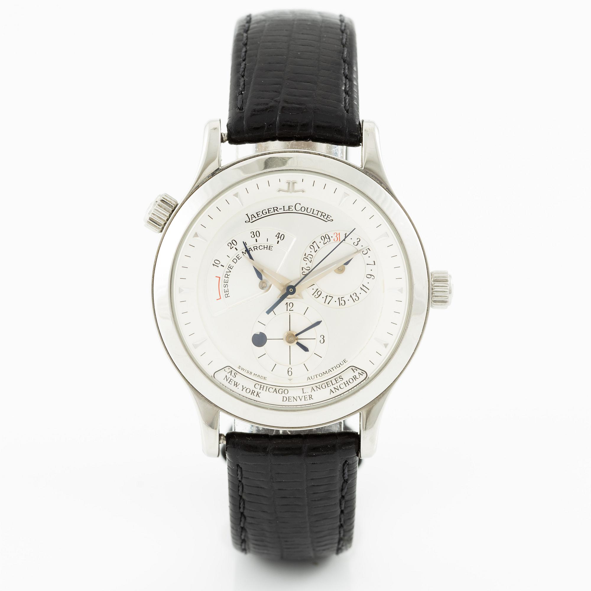 Jaeger-LeCoultre, Master Control Geographic, wristwatch, 38 mm.