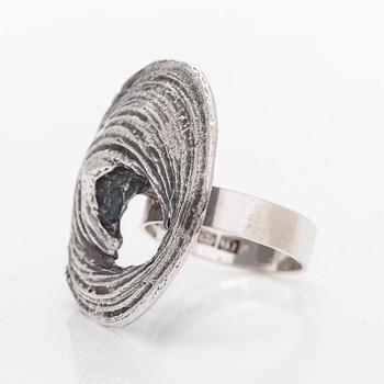 Helky Juvonen, a sterling silver ring, Westerback, Helsinki 1972.