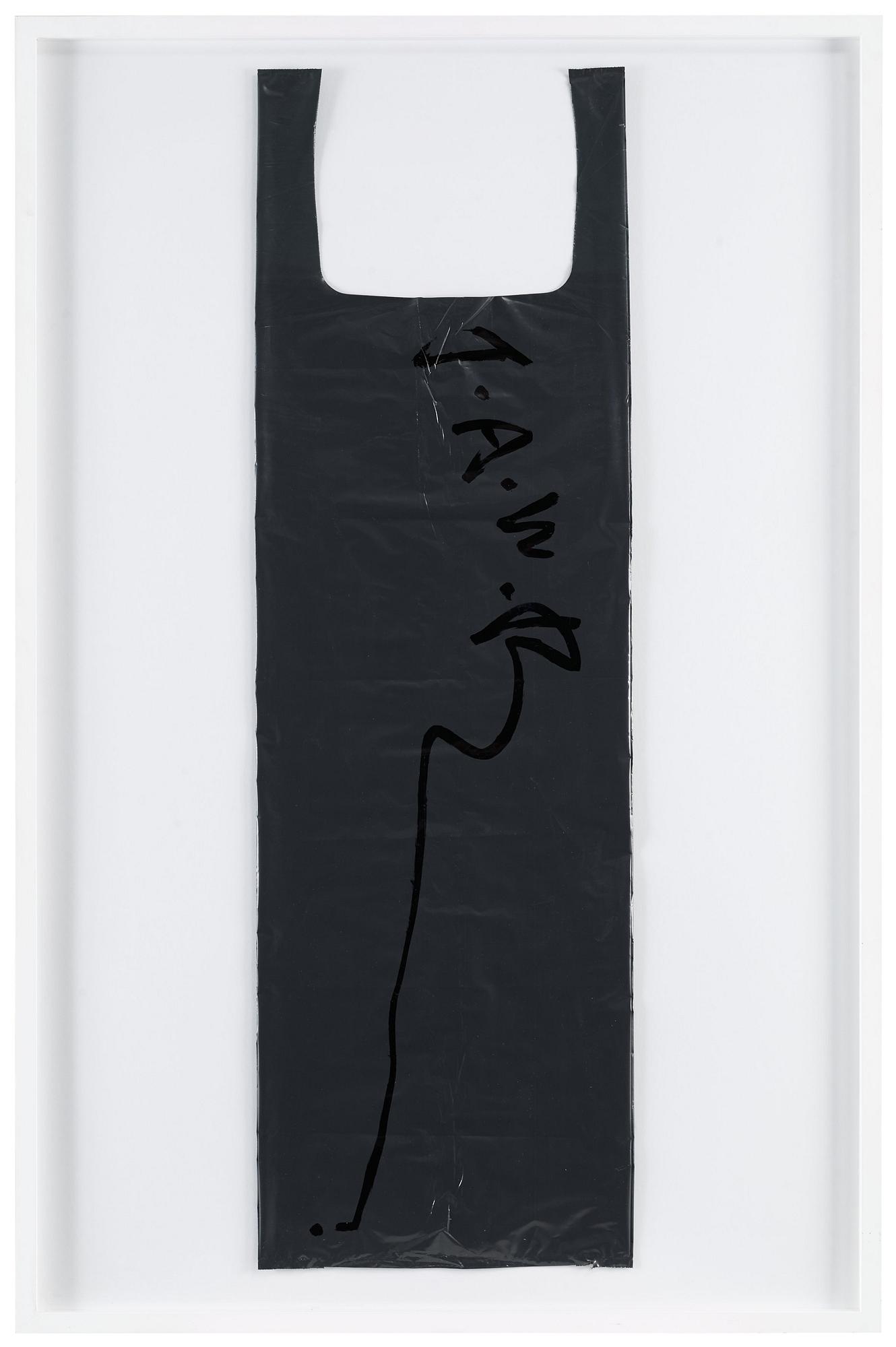 Matias Faldbakken, "Untitled (Garbage Bag Grey #1)".