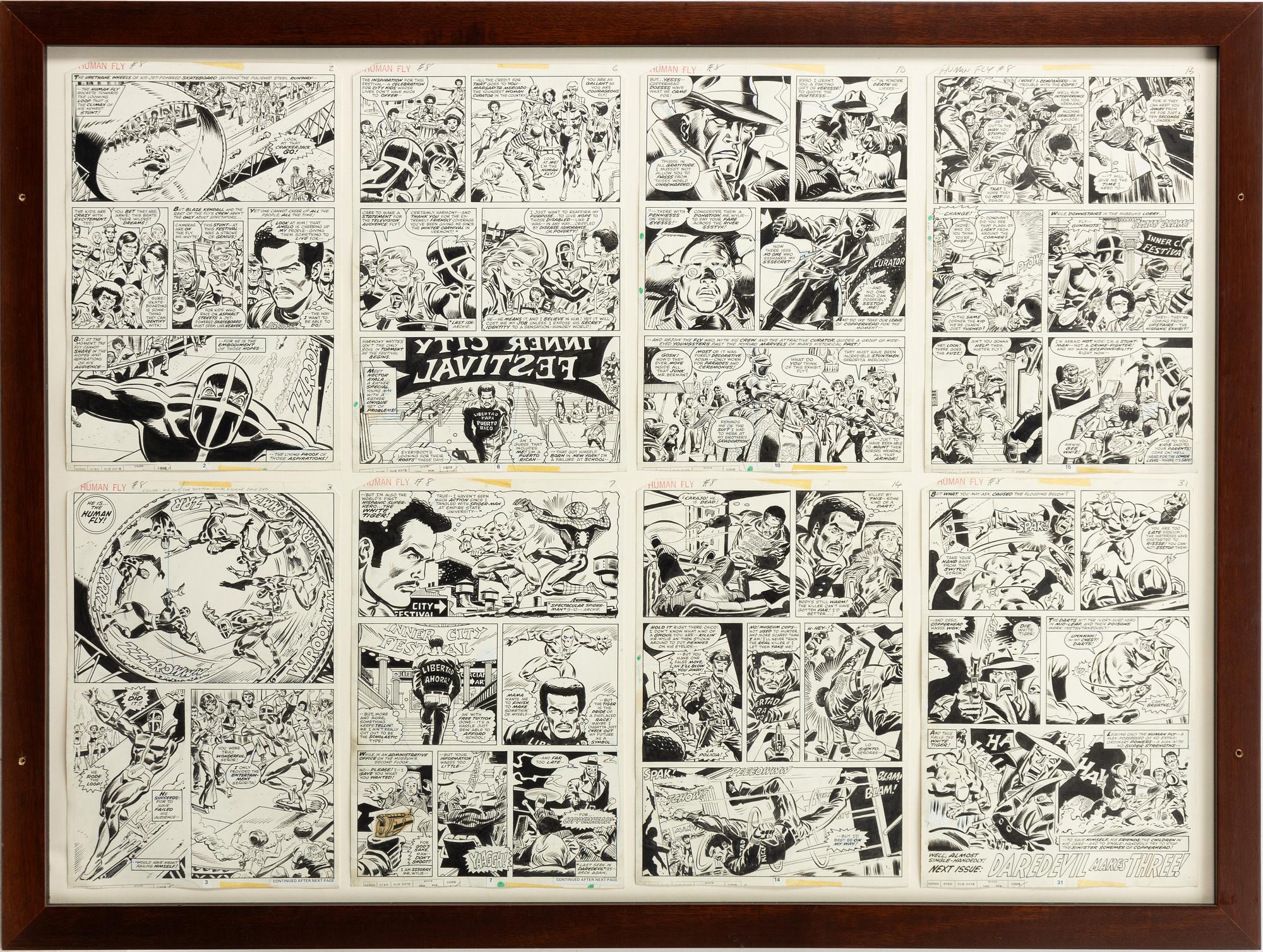 Marvel, "Human Fly", orginalteckningar, 1978.