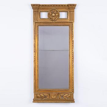 A late Gustavian mirror, circa 1800.