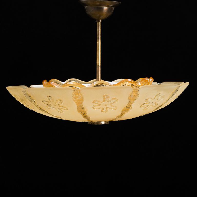 TAKLAMPA, Carl Fagerlund, Orrefors, 1900-talets första hälft.