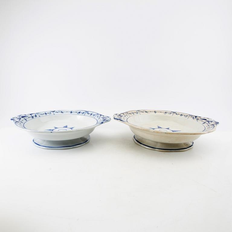 Carafes/trays 3 pcs Gustavsberg early 20th century.
