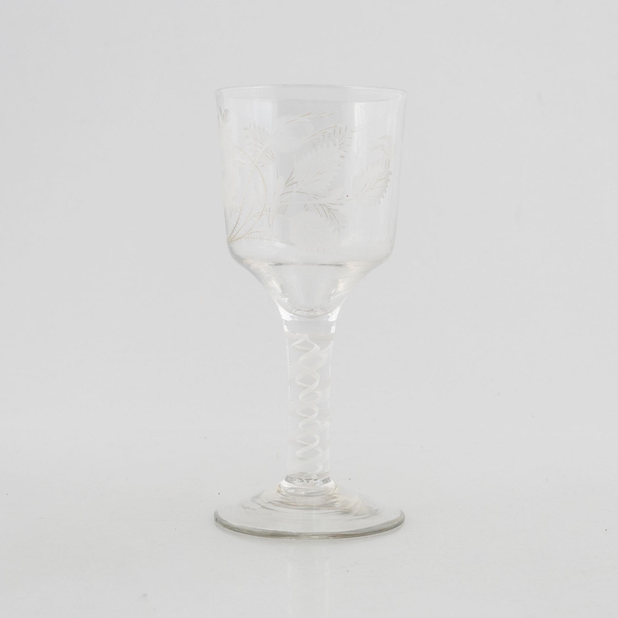 An Anglo-Irish 18th century wine glass.