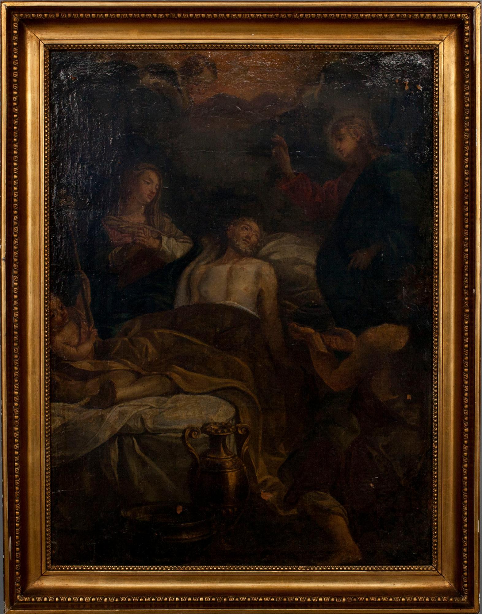 OKÄND KONSTNÄR, olja på duk, 1700/1800-tal.