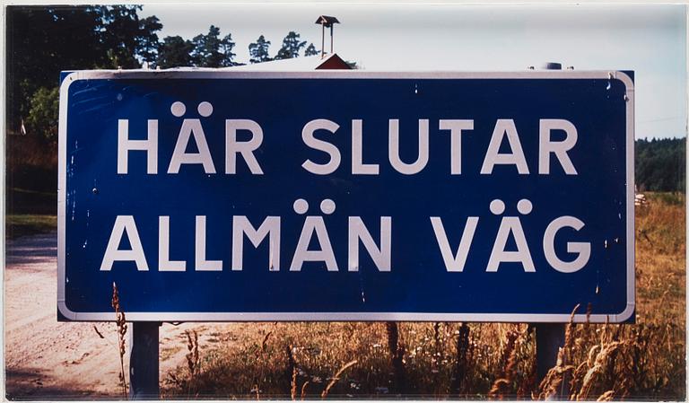 Dan Wolgers, "Här slutar allmän väg", 1995.