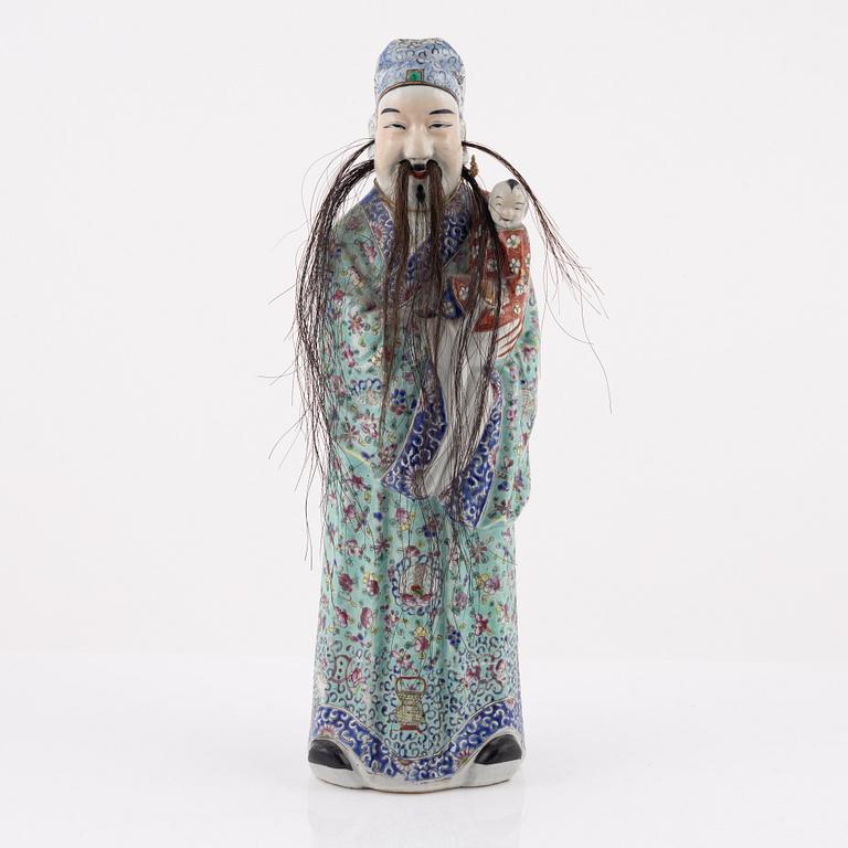 A large Chinese porcelain figure, second half of the 20th Century.