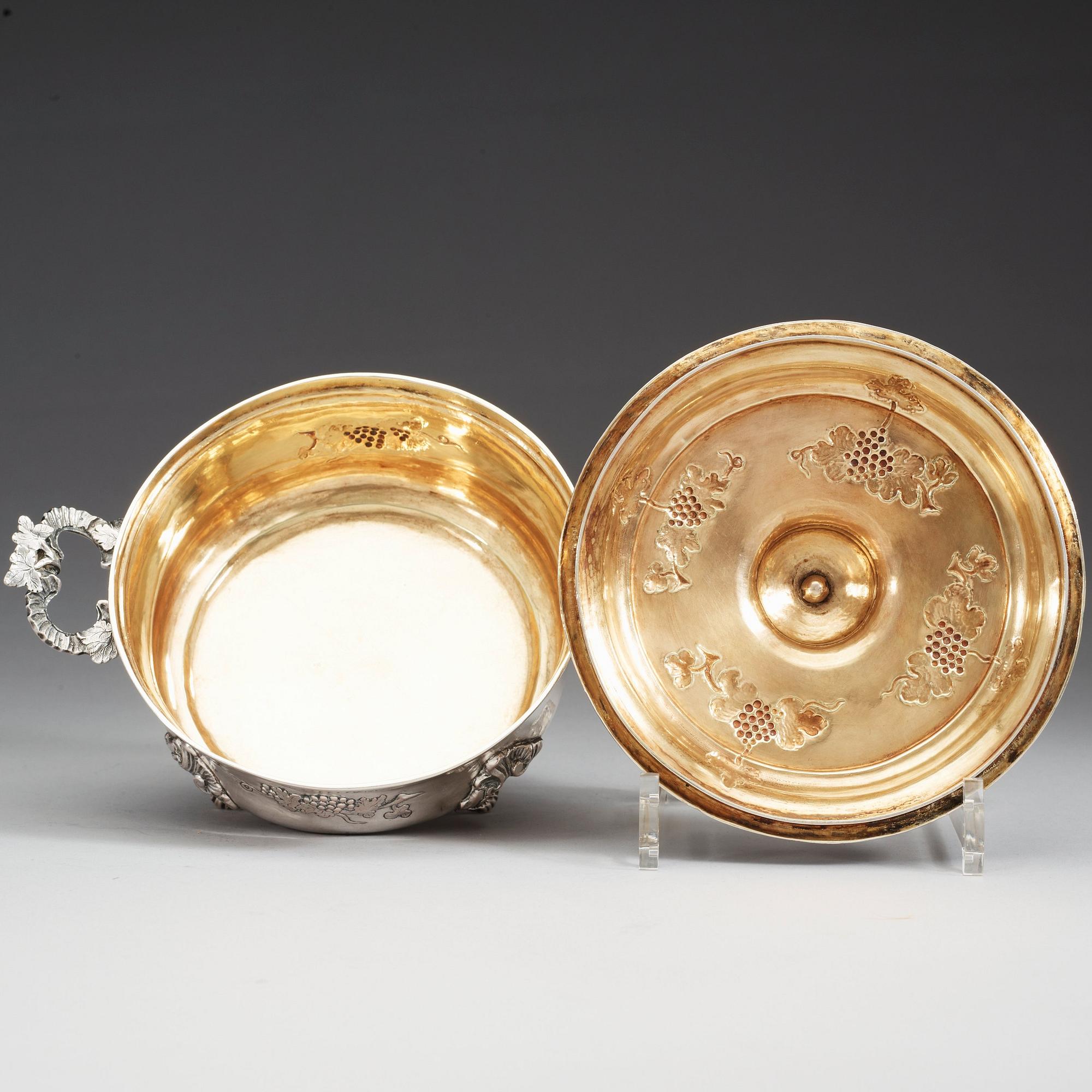 TERRIN med lock, icke identifierad mästarstämpel, sannolikt Breslau 1750-tal.