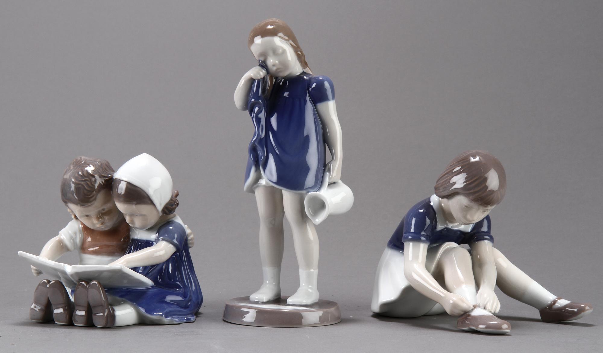 FIGURINER, 6 st, porslin, Bing & Gröndahl och Kongl Dansk.