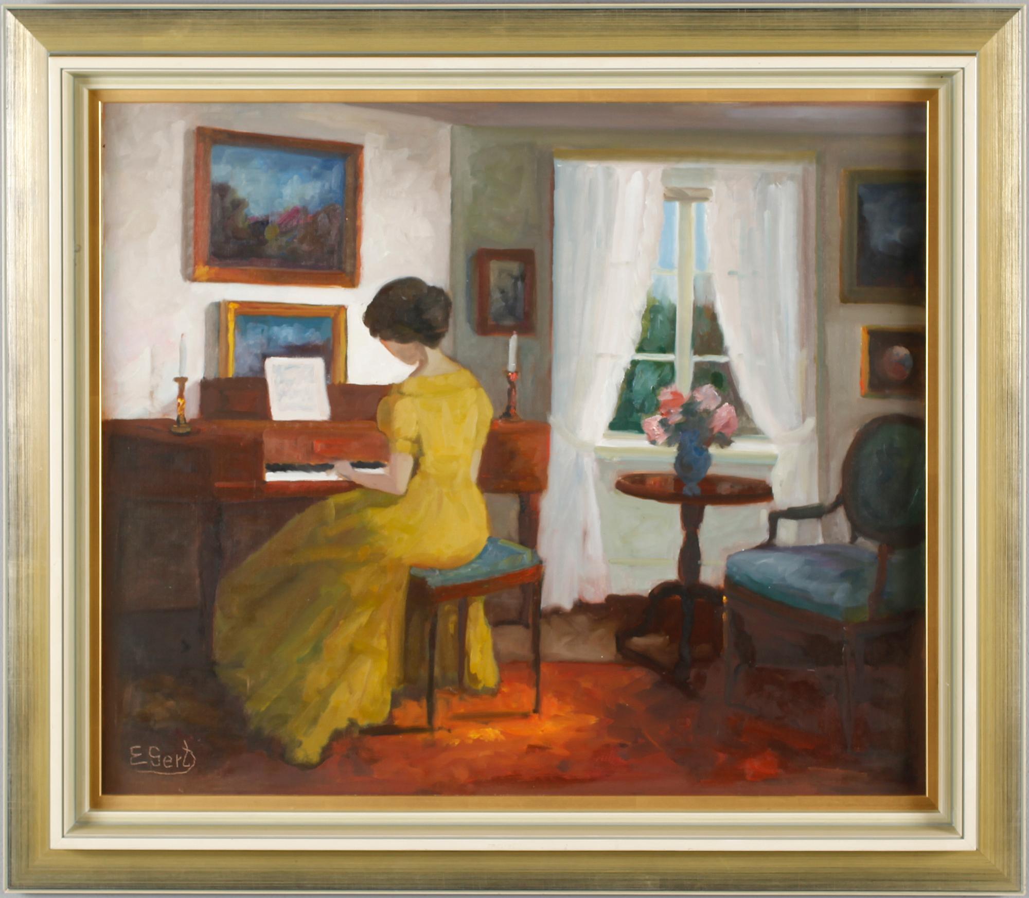 EDITH GERT, olja på duk, signerad.