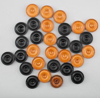 SPELMARKER, 30 st, Backgammon, 1800-talets andra hälft.