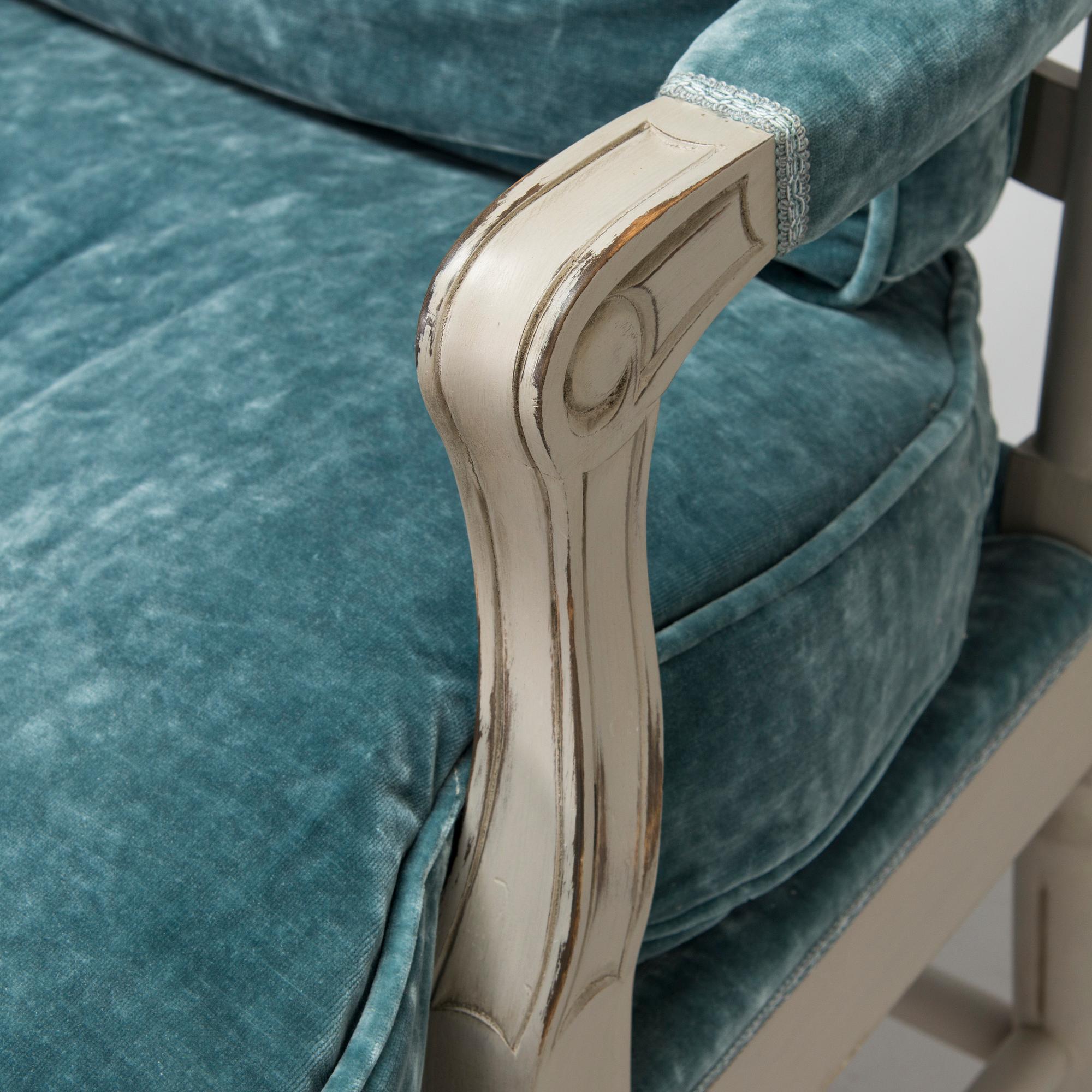 A Gustavian style armchair from the latter half of the 20th century.