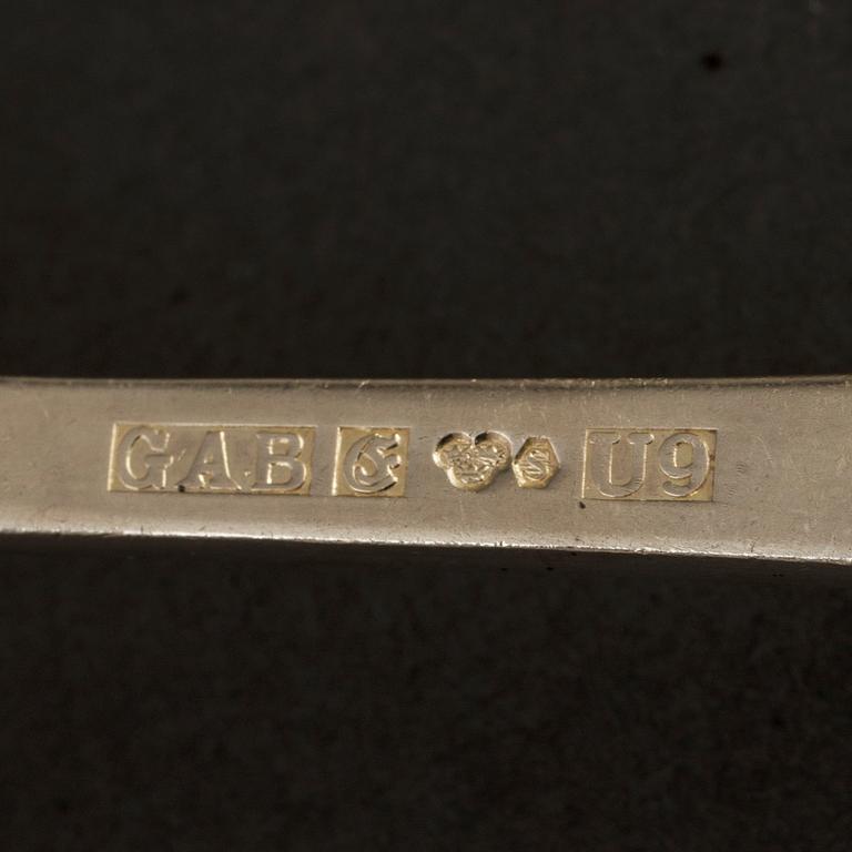 JACOB ÄNGMAN, besticksevis, 73 delar, silver, "Rosenholm". GAB, 1969-89.