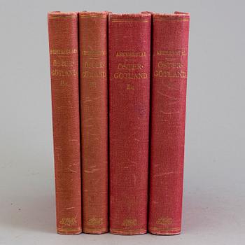 BÖCKER: Östergötlands Historia, Anton Ridderstad, 1914, 1917, 1918 och 1920, fyra volymer.