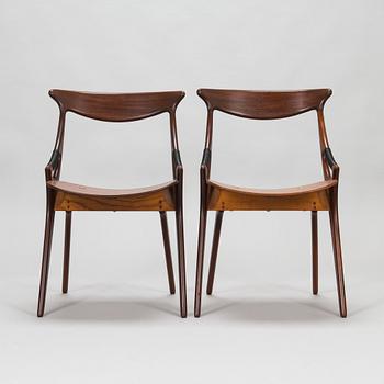 Arne Hovmand-Olsen, 1950's dining table and four chairs for Mogens Kold, A/S Kerteminde, Denmark.