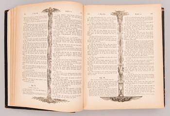 BÖCKER, 2 delar, Bibel med illustrationer av Gustave Doré, Familj-Journalens Boktryckeri, Stockholm 1877.