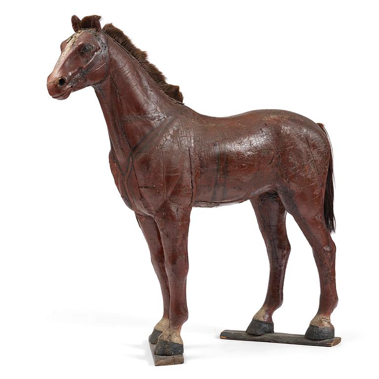 A presumably Russian model of a horse, 19th century.