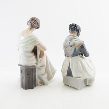 Figuriner 4 st Royal Copenhagen/Bing & Grøndahl 1900-talets mitt/andra hälft porslin.