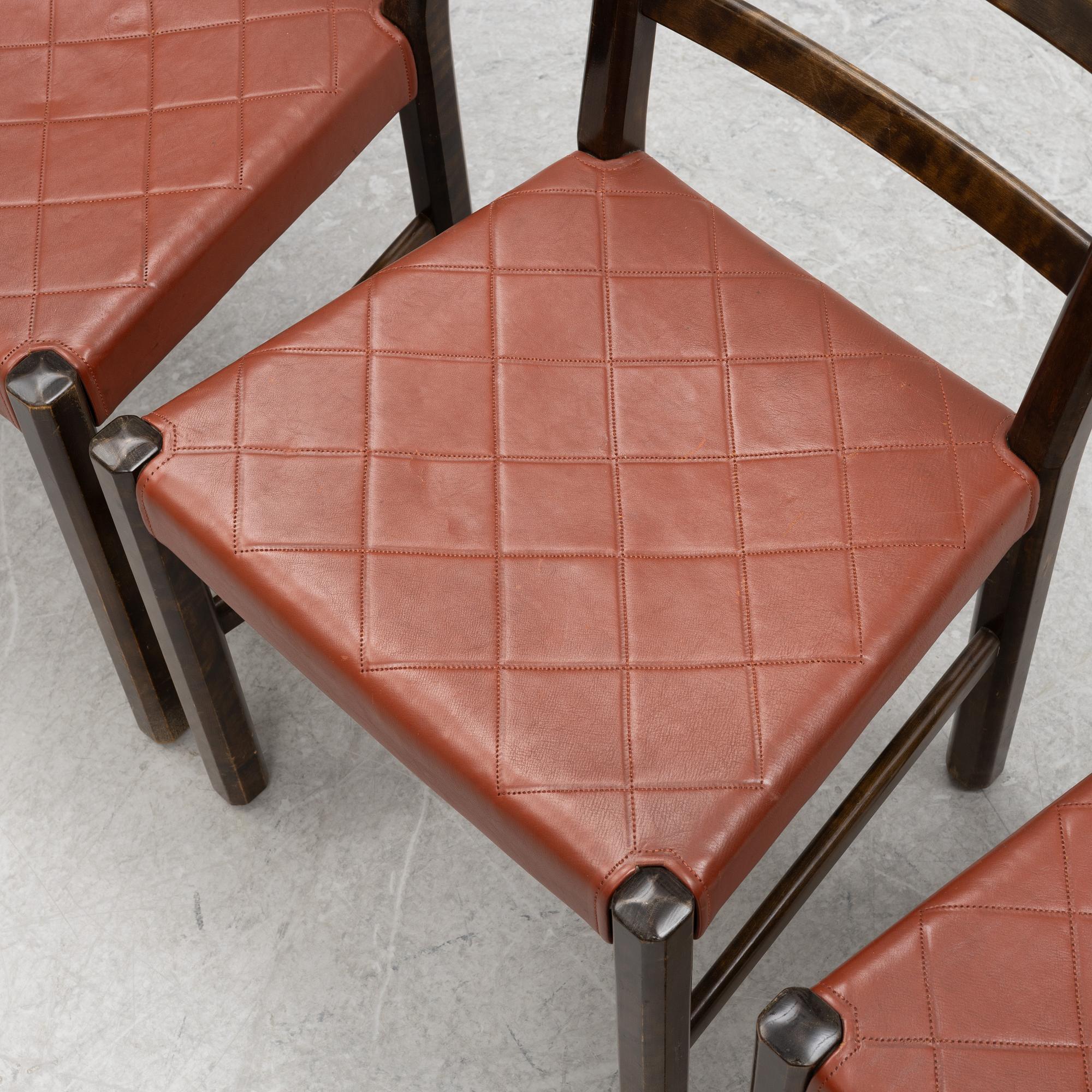 Axel Larsson, four 'Thule' chairs, SMF, Bodafors, 1930s.