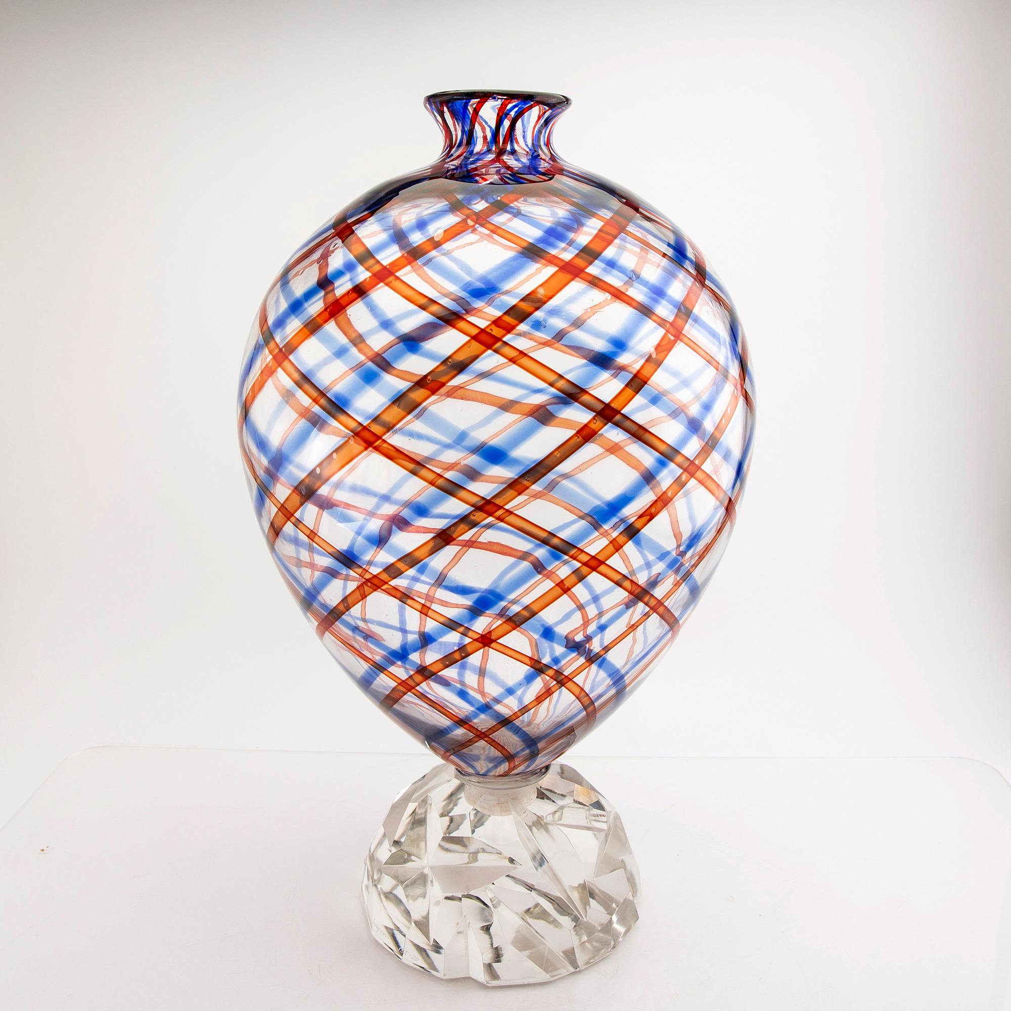 Alessandro Mendini, vas, glas, signerad och numrerad 12-50, Venini.