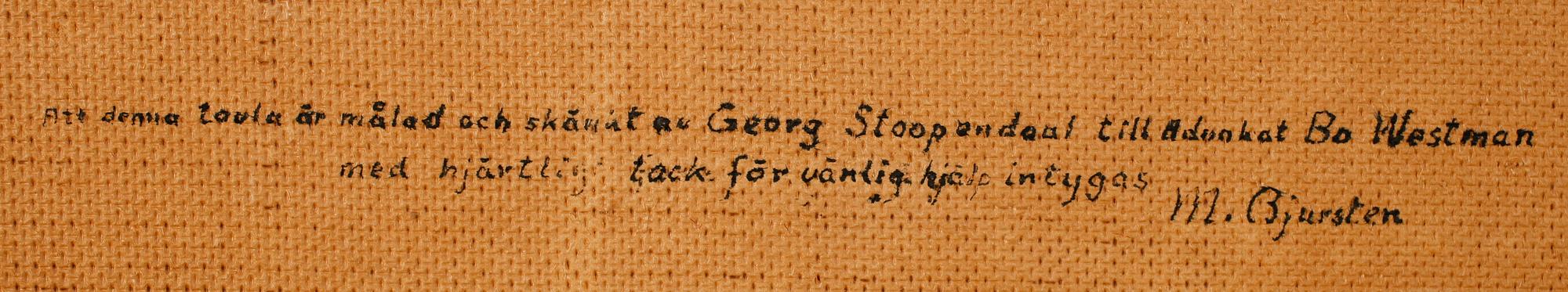 GEORG STOOPENDAAL, tillskriven, olja på pannå, osign.