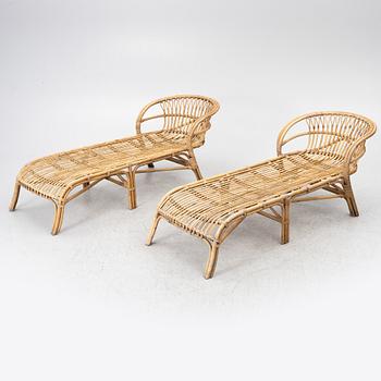 Lounge chairs, a pair, modern production.