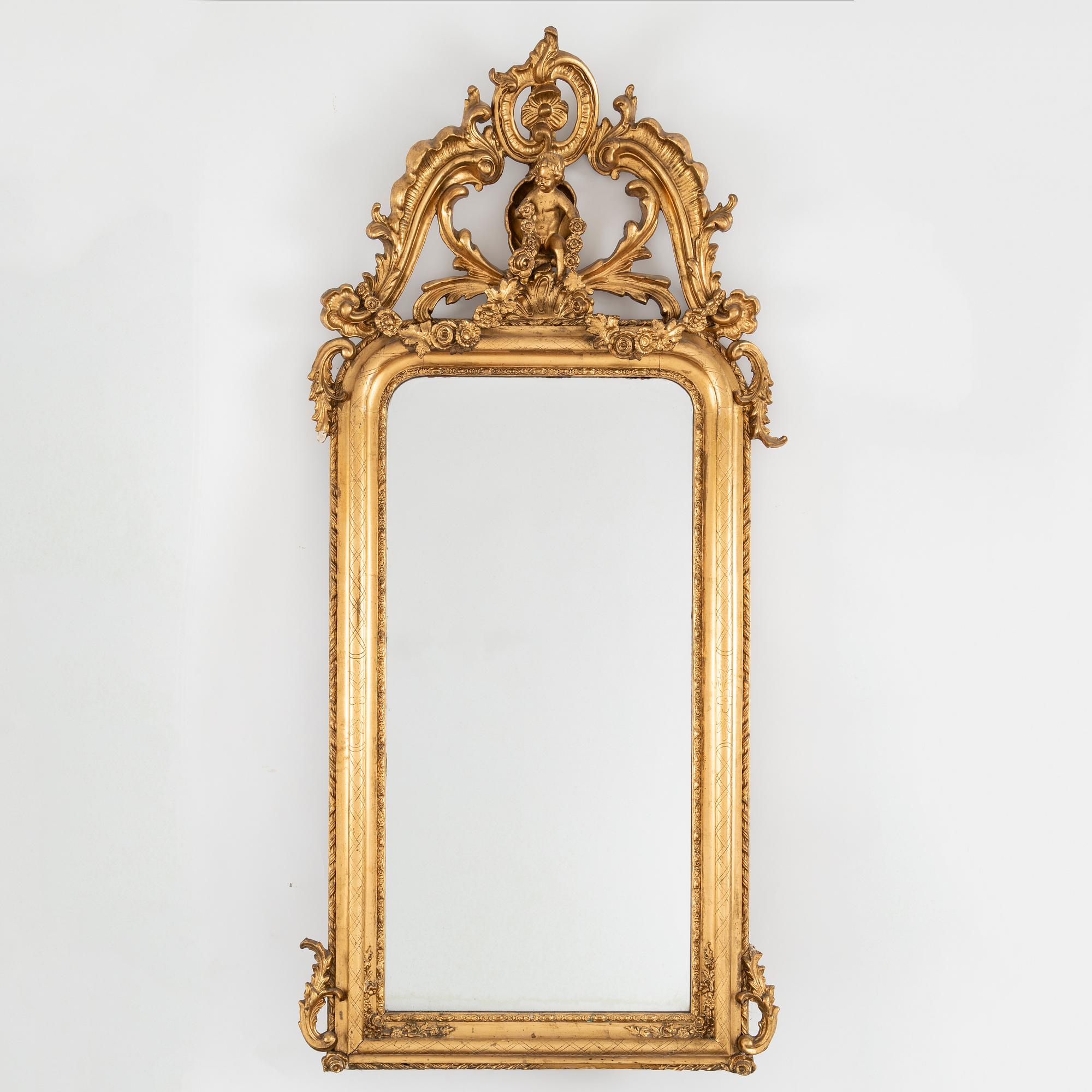 Spegel, Nyrokoko, sent 1800-tal.