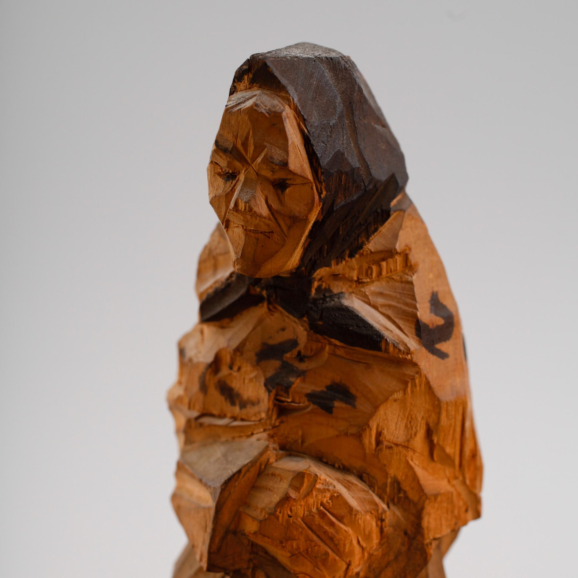 AXEL PETERSSON DÖDERHULTARN, 6 delar, Auktionsgrupp, snidat trä.