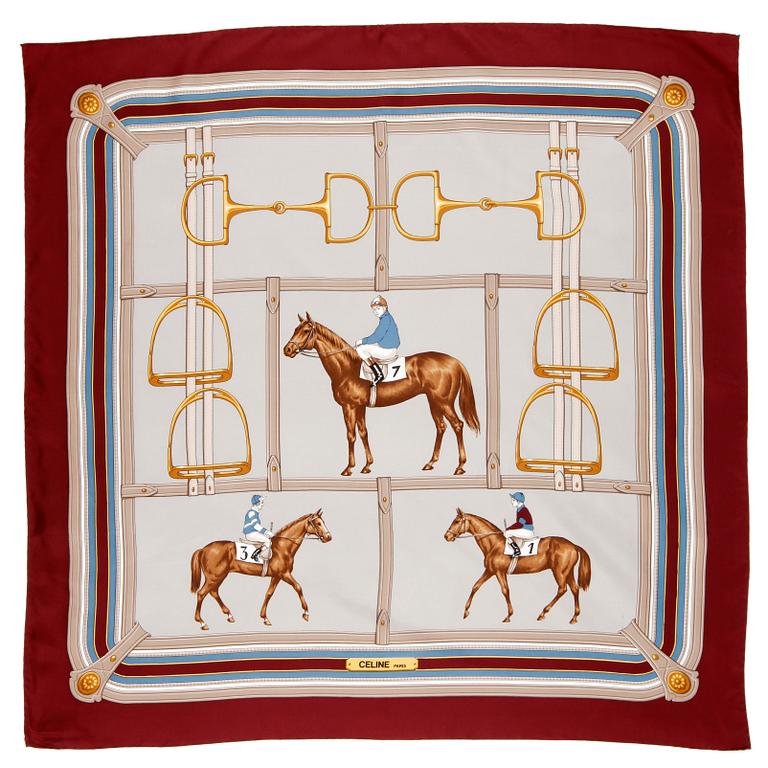 CÉLINE, a silk scarf.