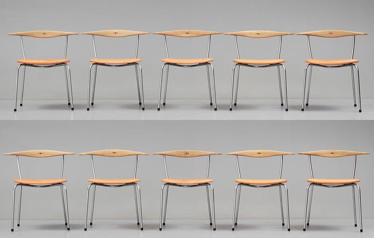 Hans J. Wegner, stolar, 10 st "JH-701", Johannes Hansen, Danmark.