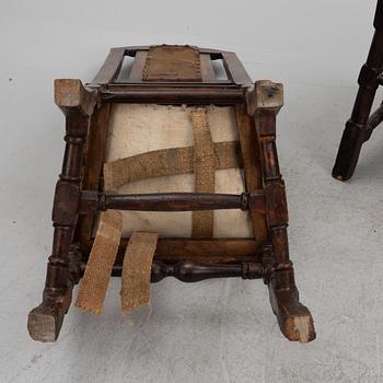 A set of four Baroque chairs, early 18th Century.