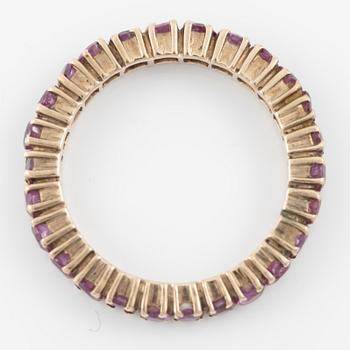 Alliansring 14K guld med rubiner.