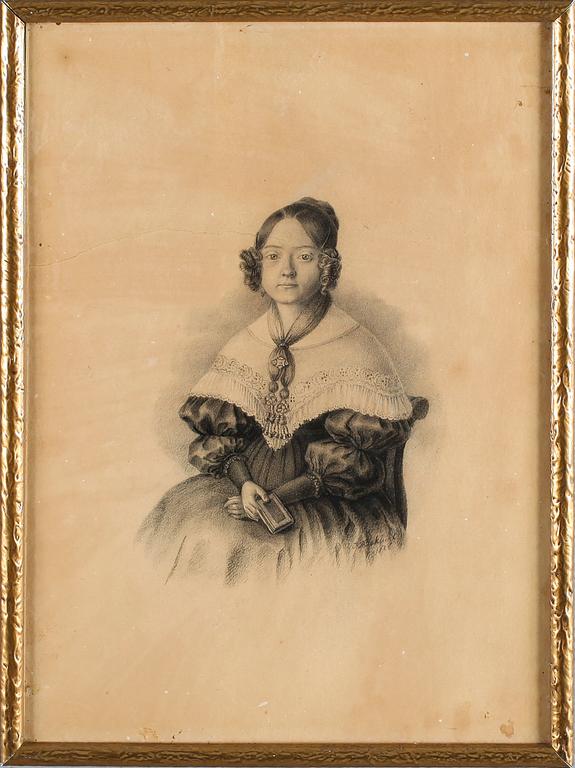 JOHAN CHRISTOFFER BOKLUND, 2 st, blyertsteckningar, signerade och daterade 1838.