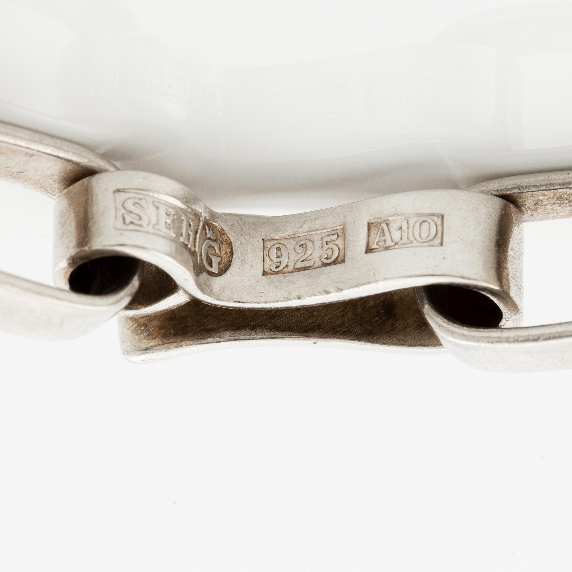 Sven-Erik Högberg, necklace and bracelet, sterling silver, Gothenburg 1975 and 1985.
