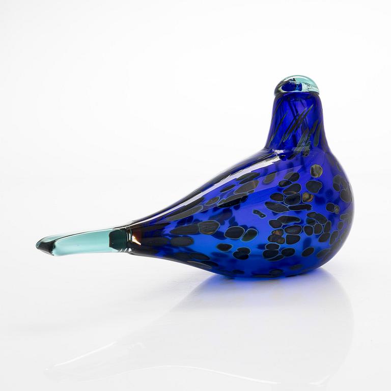 Oiva Toikka, a "Sinikki" glass bird, signed O. Toikka Nuutajärvi Vantaa-Vanda.