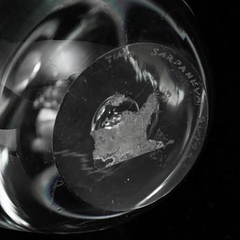 TIMO SARPANEVA, a "Claritas" glass vase, Iittala, Finland 1987.