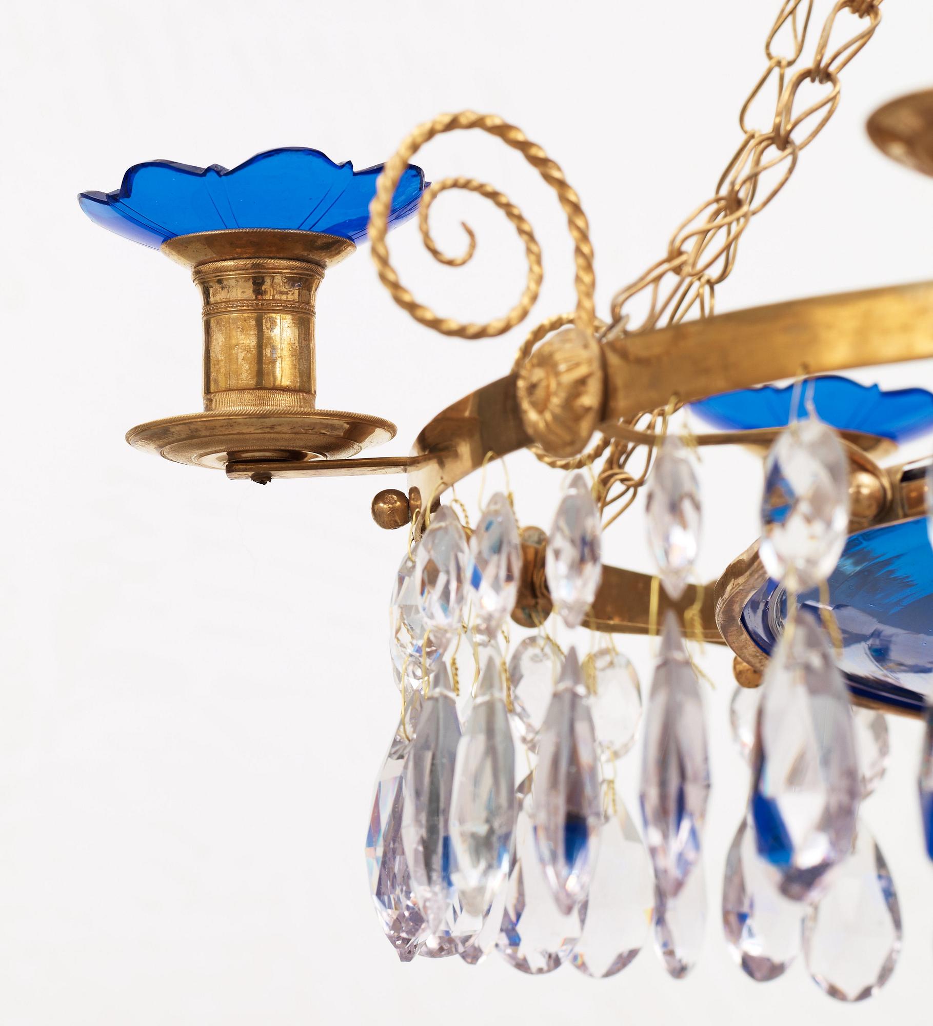 LJUSKRONA, för sju ljus. Sengustaviansk, omkring år 1800.