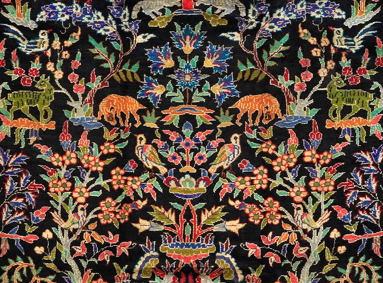 a Figural Fariden carpet (Esfahan area) 307 x 185 cm.