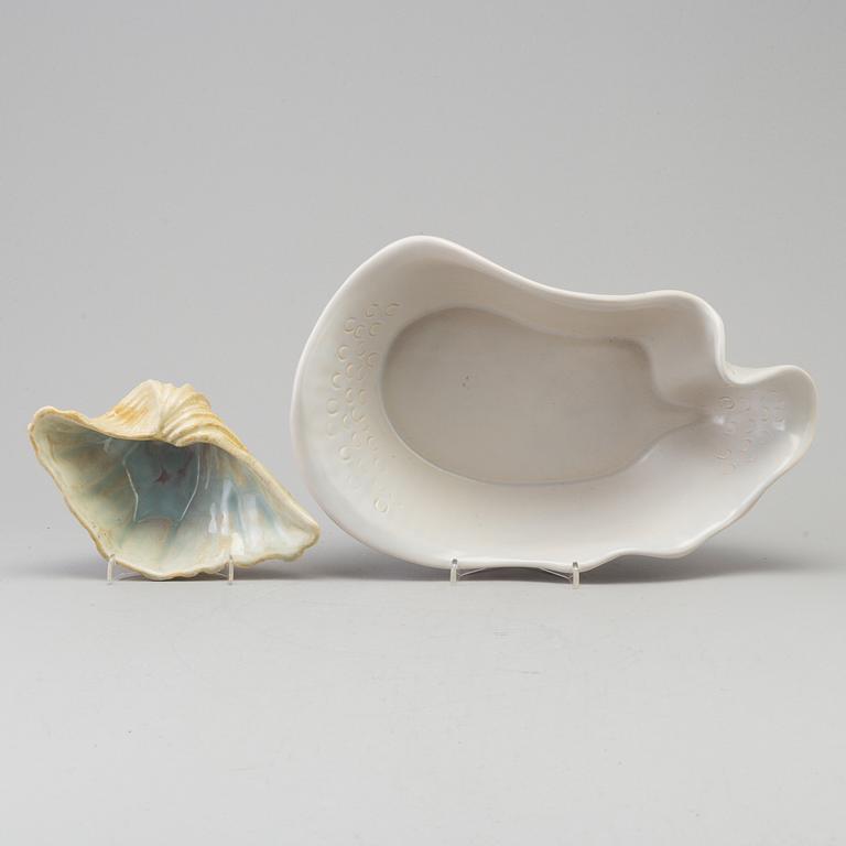 two faiance bowls by Ewald Dahlskog for Bo Fajans, 1940's.